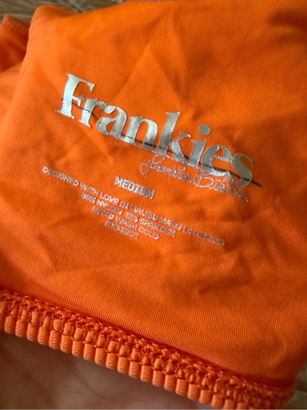 🧡Frankie’s Bikinis Orange Ribbed Bikini Set Two Piece🧡 ~medium